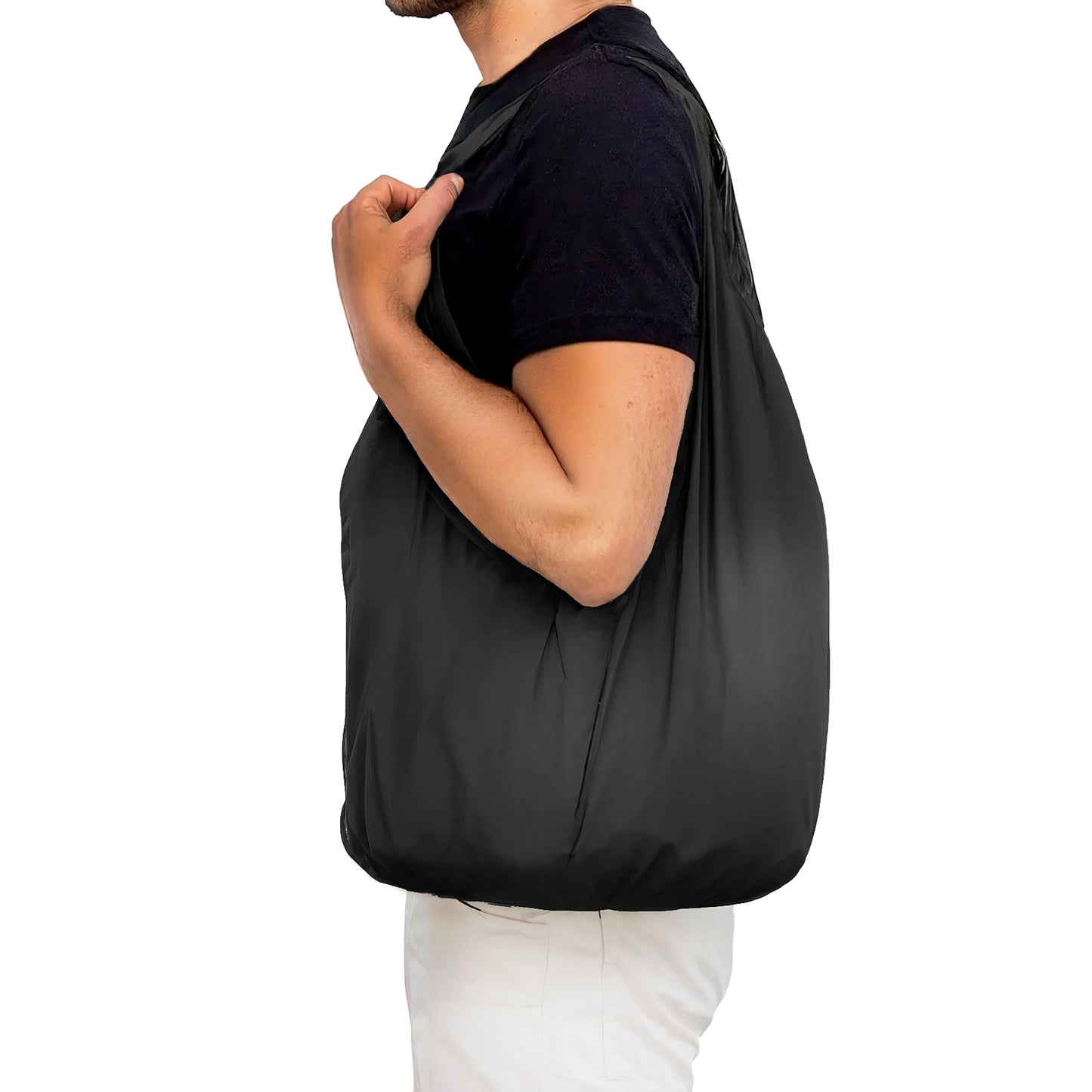 BLACK LITOS COMPACT SHOPPING BAG