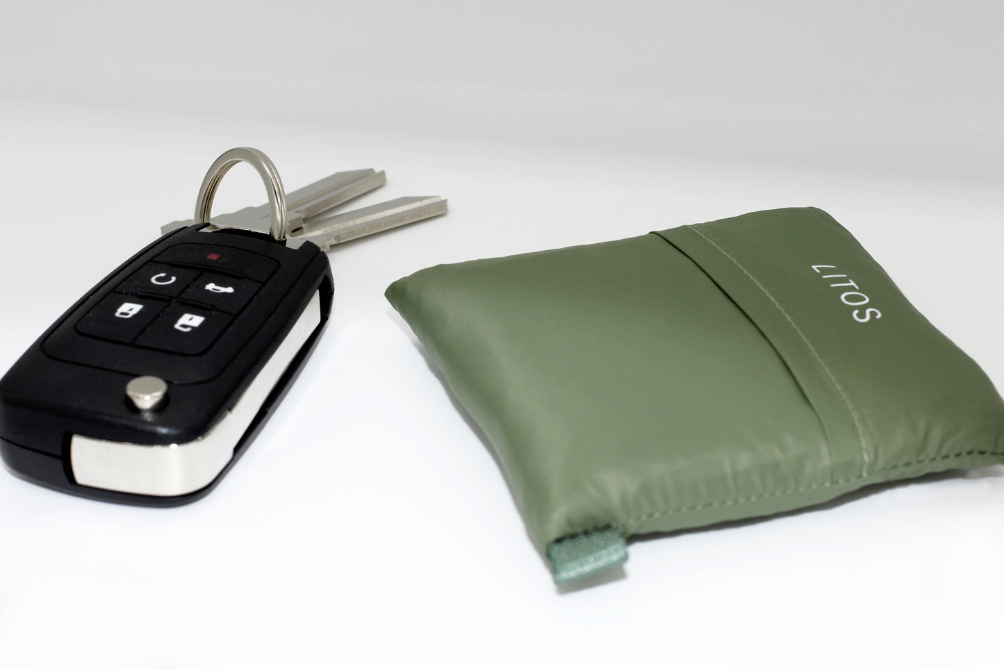 OLIVE GREEN LITOS COMPACT SHOPPING BAG