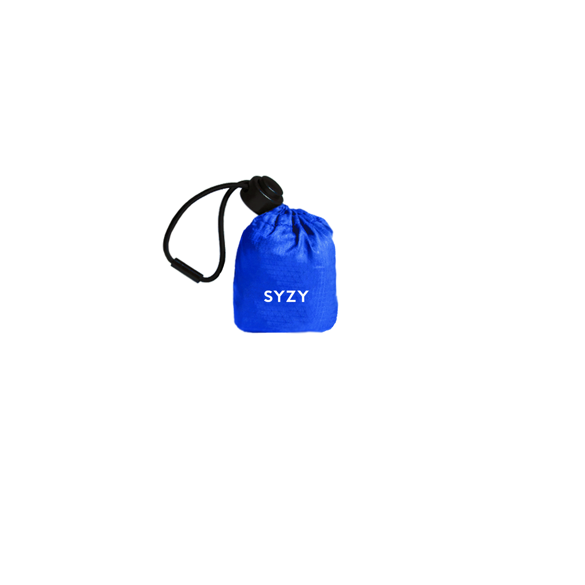 SYZY Cobalt pouch displayed on a transparent background