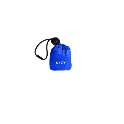 SYZY Cobalt pouch displayed on a transparent background