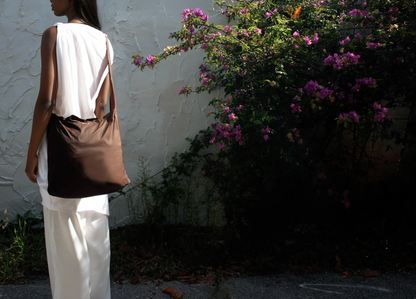 BURNT UMBER TETRA TOTE BAG