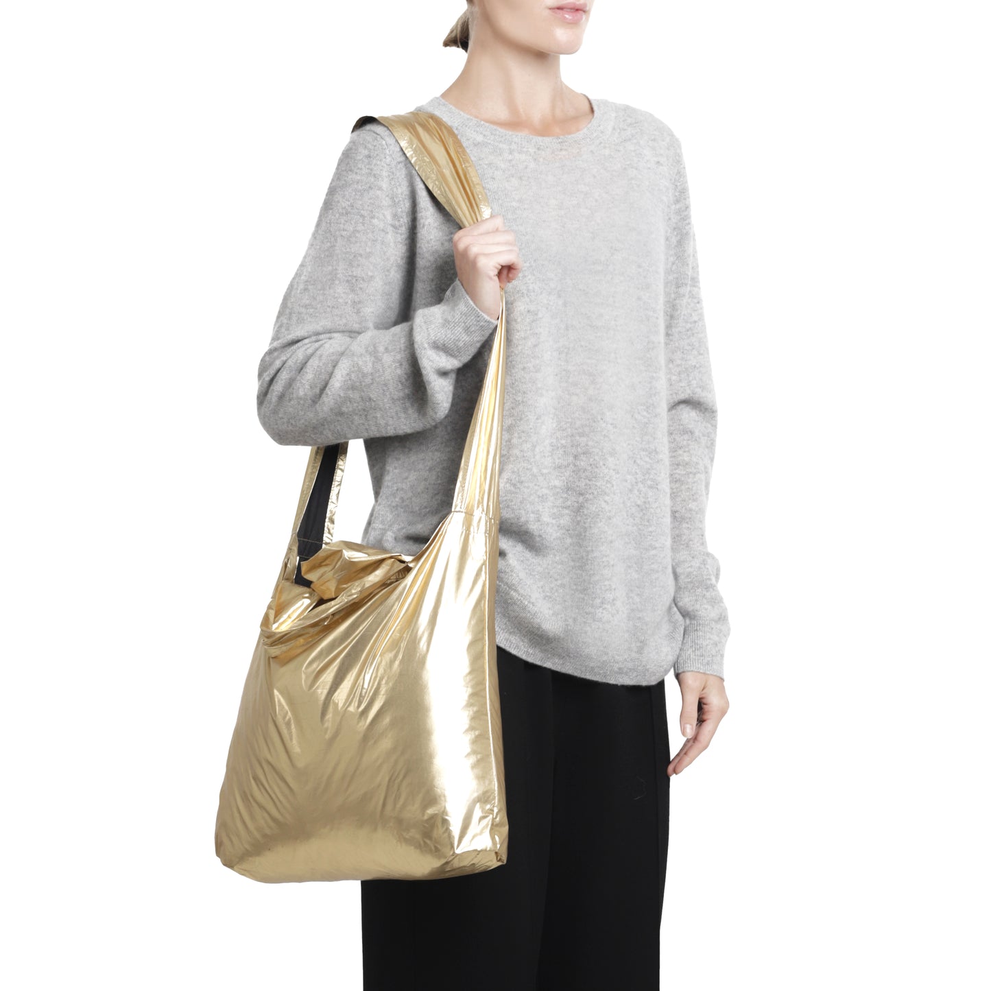 METALLIC GOLD TETRA TOTE BAG