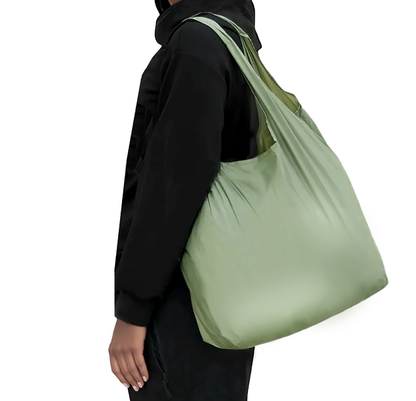 OLIVE GREEN LITOS COMPACT SHOPPING BAG