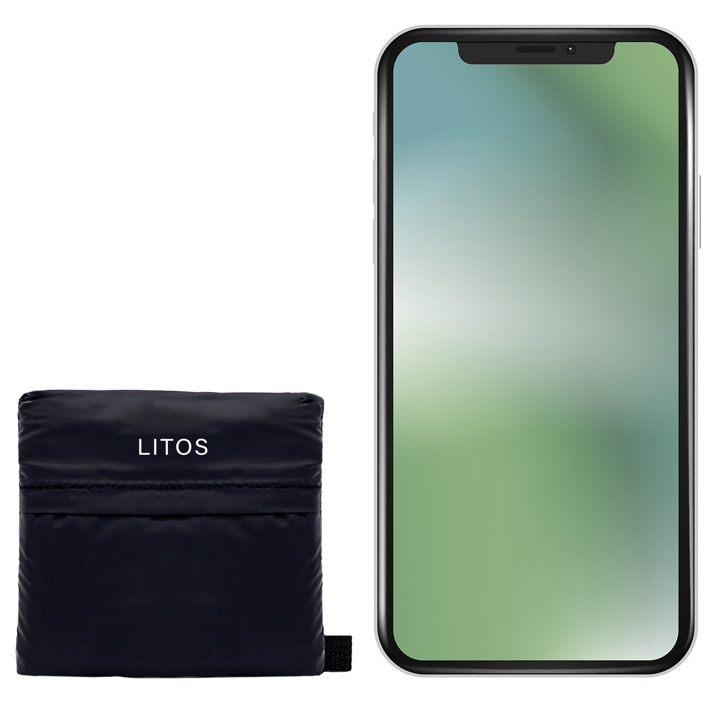 BLACK LITOS COMPACT SHOPPING BAG