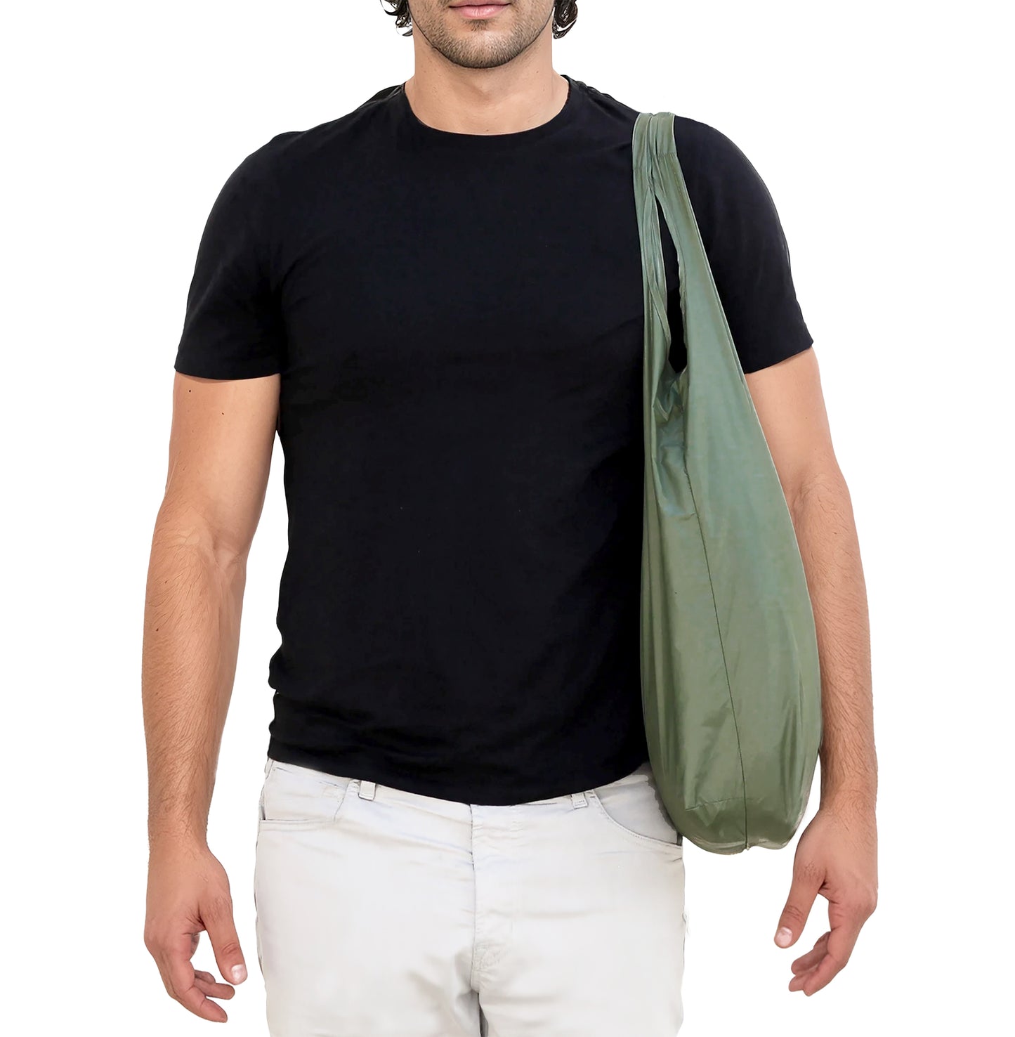 OLIVE GREEN LITOS COMPACT SHOPPING BAG
