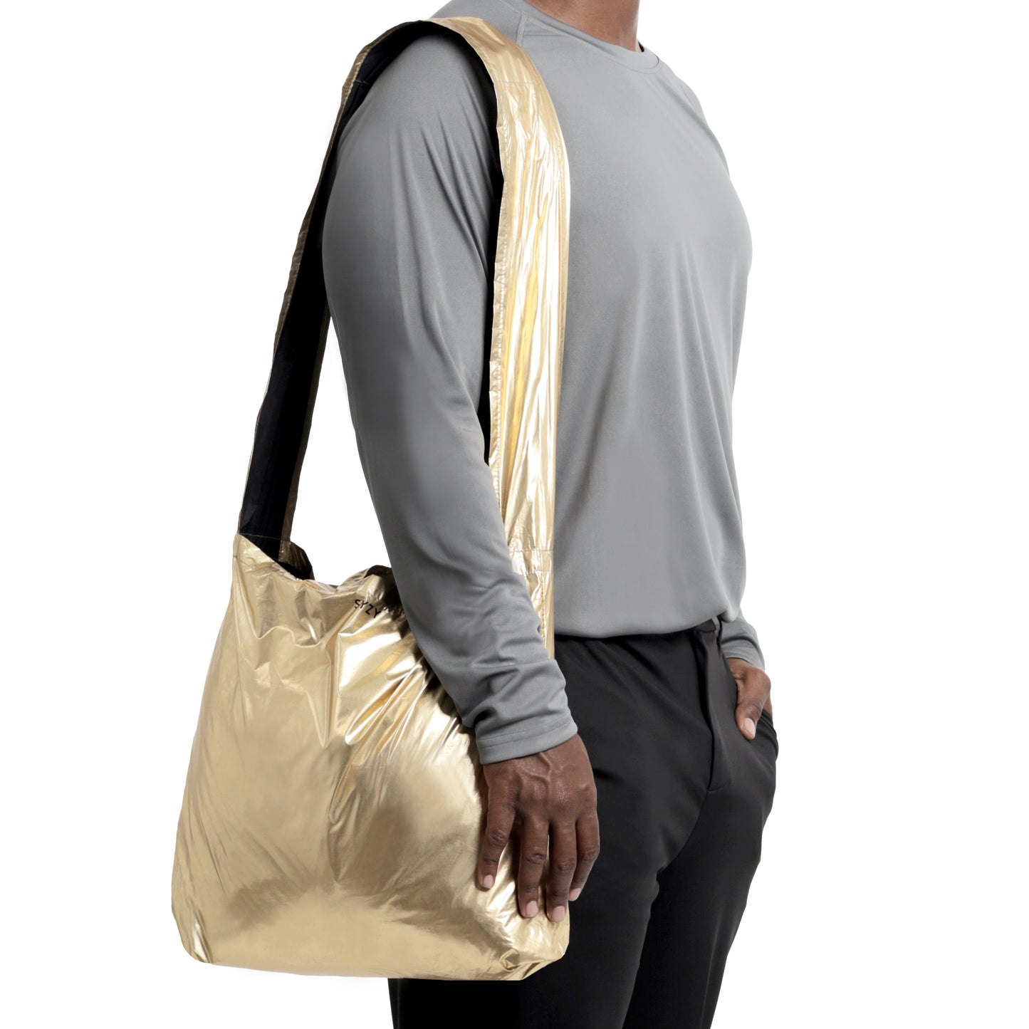 METALLIC GOLD TETRA TOTE BAG