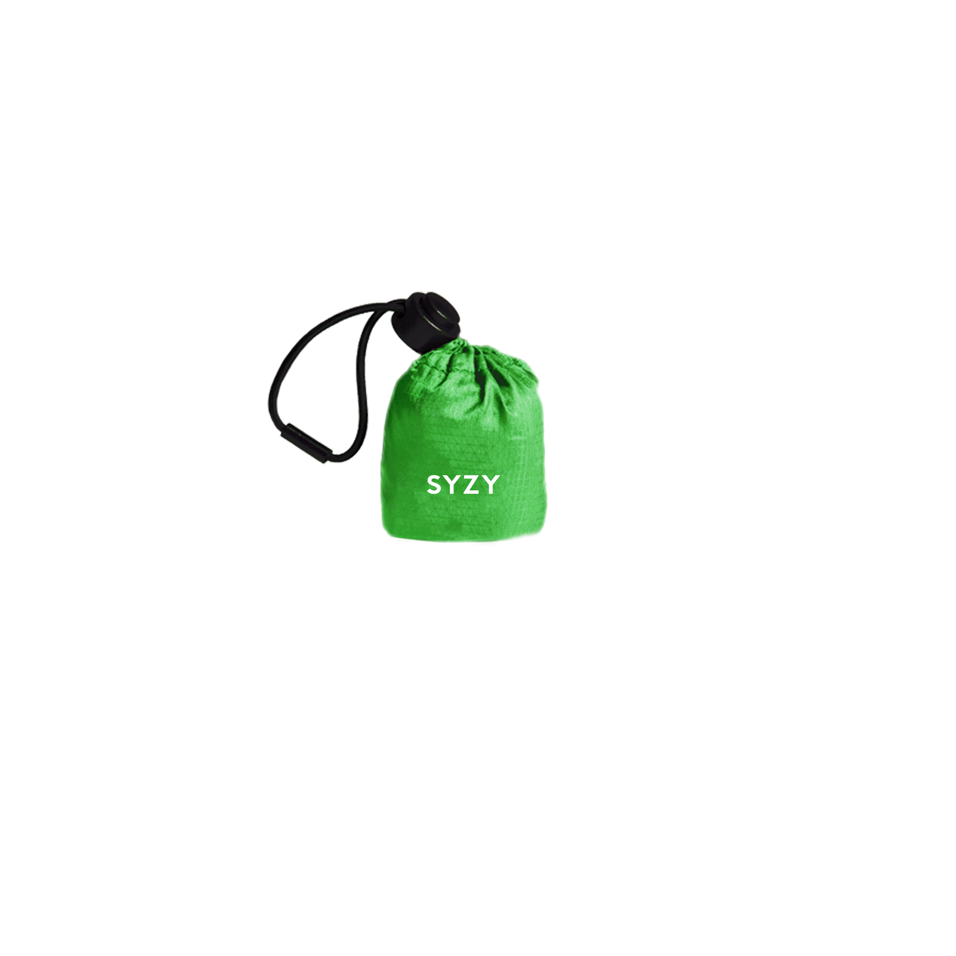 SYZY green pouch, compact and portable, perfect for packing the SYZY tote bag.